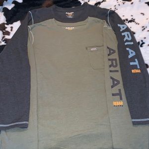 BUNDLE!¡ 2 never warn long sleeve Ariat Rebar work shirts!